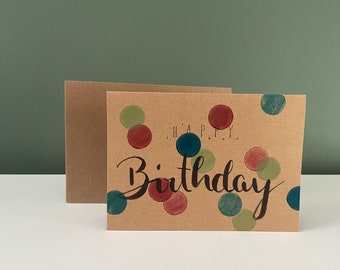 klappkarte "happy birthday" mit umschlag