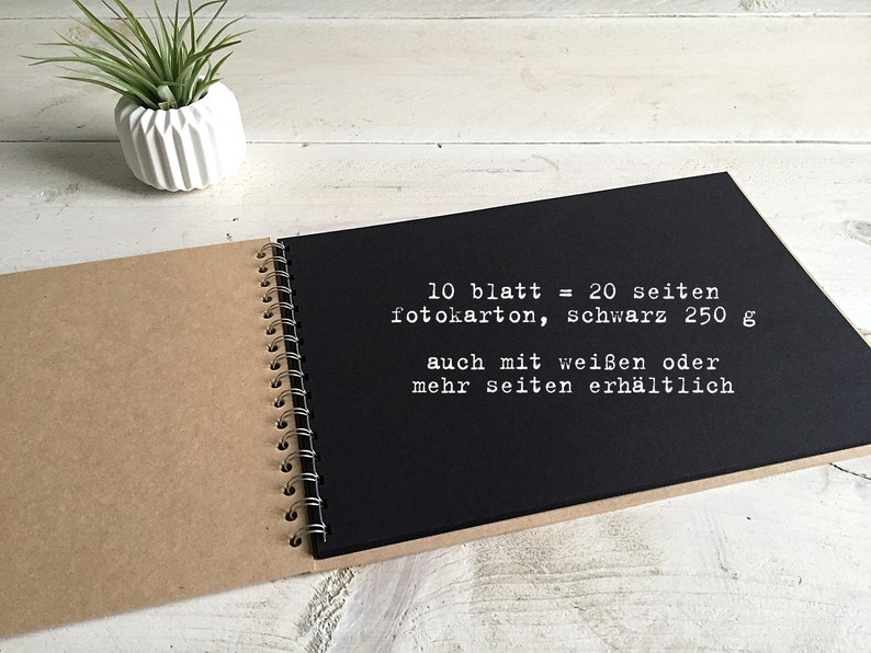 Photo album Scrapbook A4 Hearts with desired text Etsy