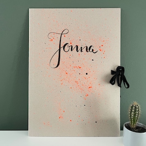 folder "sprenkel", A4 + / A3 +, with desired text