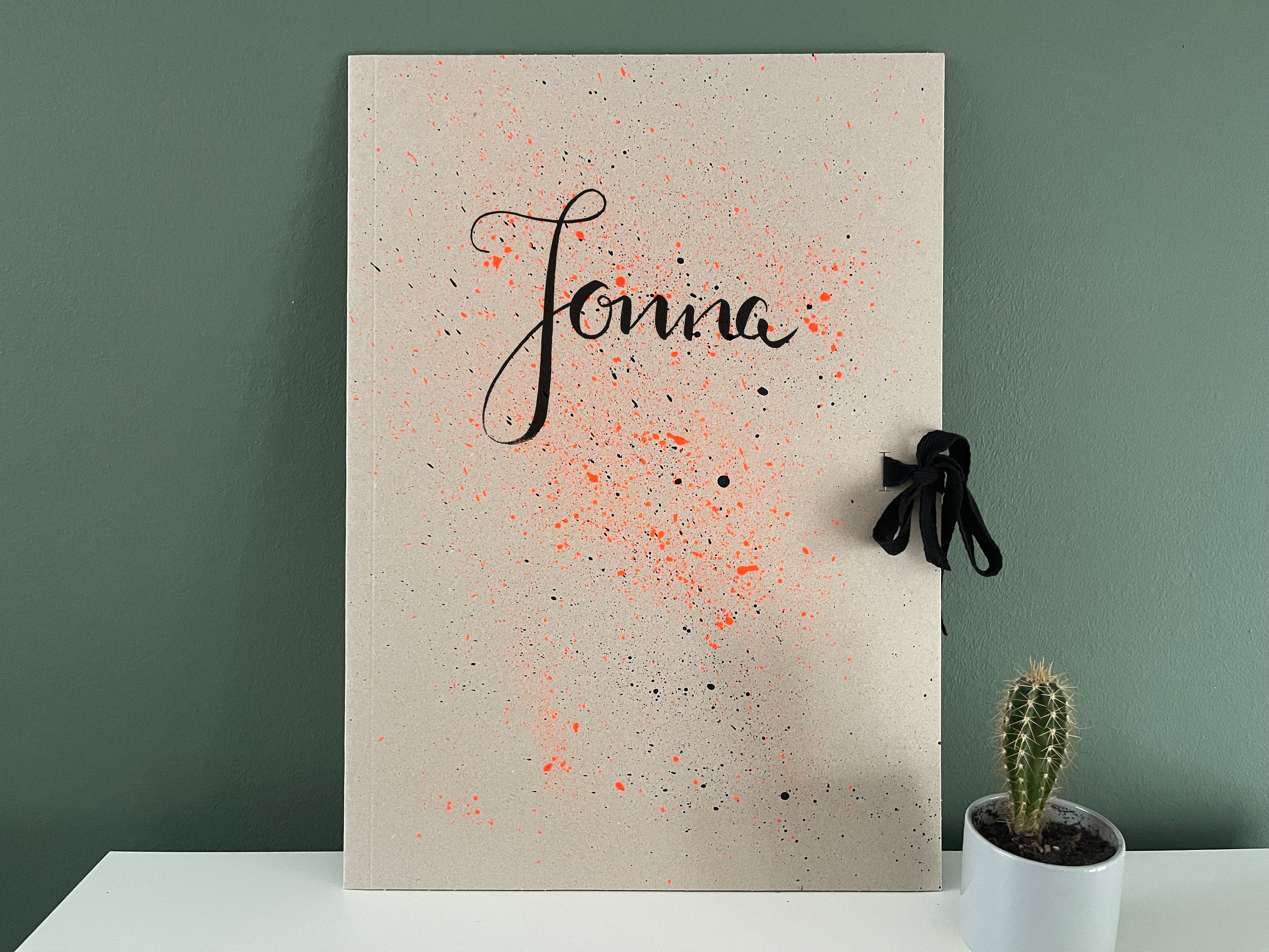 folder "sprenkel", A4 + / A3 +, with desired text