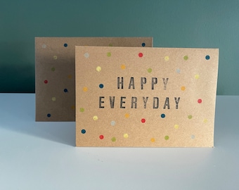 folded card "happy everyday" with envelope