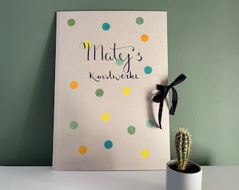 folder "colorful dots", A4 + / A3 +, with desired text