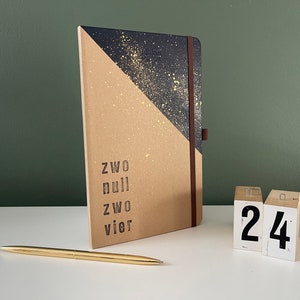 Pocket calendar, annual calendar, book calendar 2024, D/E A5 image 1