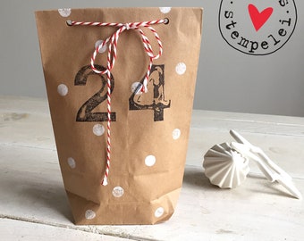 Advent calendar for self-filling, small dots