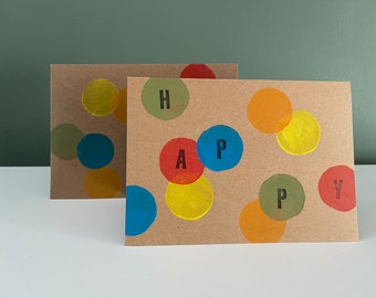 klappkarte "happy" mit umschlag