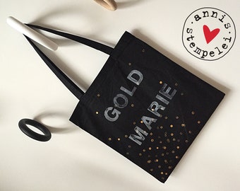 Tote Bag "Goldmarie", black