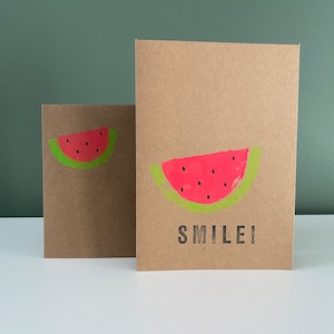 tarjeta plegable "sonrisa" con sobre