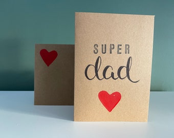 klappkarte "super dad" mit umschlag