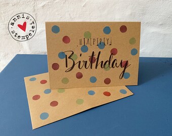 folding card "happy birthday" with envelope