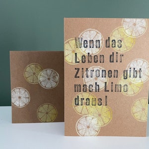 klappkarte "zitronen" mit umschlag