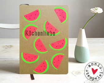 rezeptbuch melonen, liniert, DIN A5