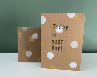 folding card "today is your day" with envelope