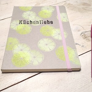 cuaderno cuaderno cuaderno, limones, forrado DIN A5