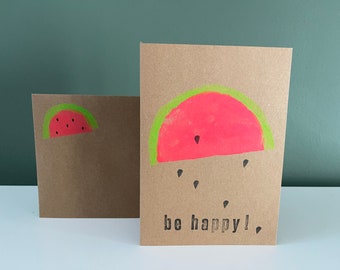 klappkarte "be happy" mit umschlag