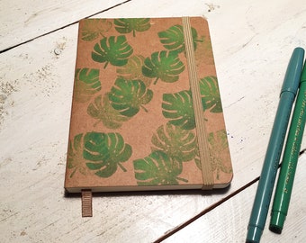 notizbuch "monstera", liniert, DIN A6