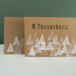 tarjeta plegable "abetos" con sobre