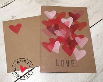 Folding card "Love" with envelope