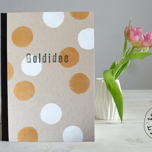 notebook sketchbook with desired text DIN A5