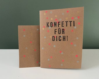 vouwkaart "confetti voor jou" met envelop