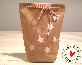 5 gift bags for self-filling, stars