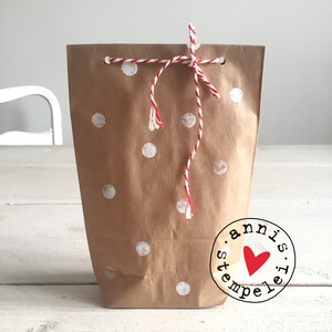 5 gift bags for self-filling, dots