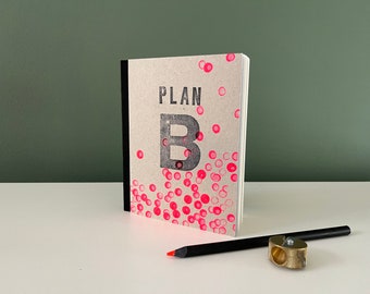 notizbuch skizzenbuch "plan b" o wunschtext DIN A6
