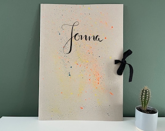 Carpeta "sprinkles", A4+ / A3+, con el texto deseado