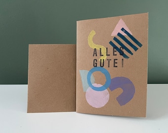 vouwkaart "all the best" met envelop