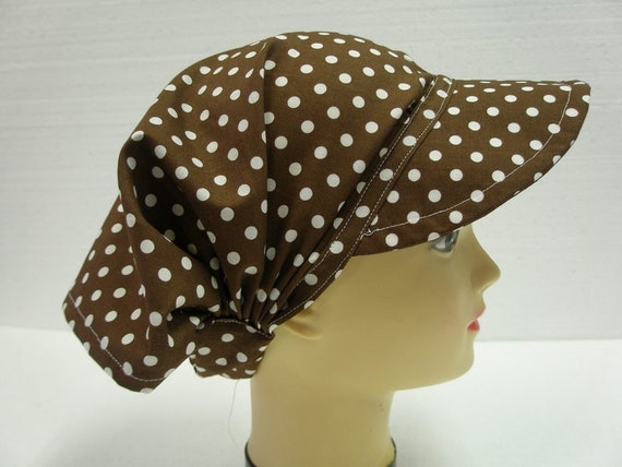 Hairband with shield polka dots brown