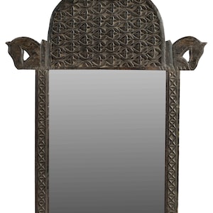 Unique Vintage Wall Mirror Hand Carved in Teak Hardwood
