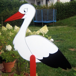 150 cm Herzding rattle stork Adebar wooden stork