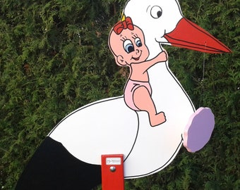 Storch Geburt Etsy