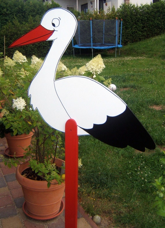 155 Cm Herzding Klapperstorch Adebar Holz Storch Etsy