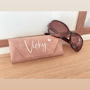 Glasses case, glasses bag, sunglasses, glasses case customized with name, gift idea, Mother's Day, Father's Day image 1