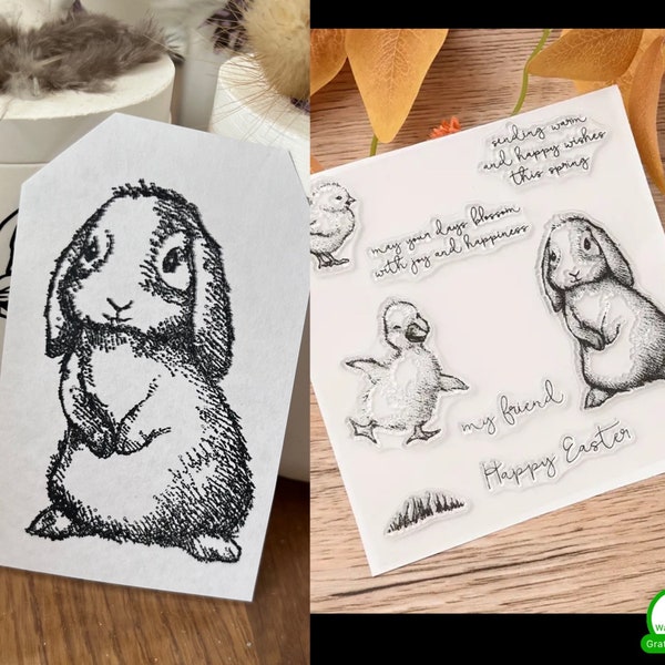 Stempel Hase, Clear stamp Osterhase gesucht, Osterstempel, Stempel Küken, Stempelliebe, Ostern, Osterkarte, Stampin, stempeln, Stempel Küken