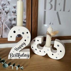 Gift numbers, birthday plate, decoration idea, birthday gift, birthday numbers, numbers raysin, raysin candle holder, birthday candle