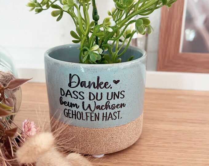 Blumentopf, Übertopf mit Spruch, Geschenk für Erzieherin