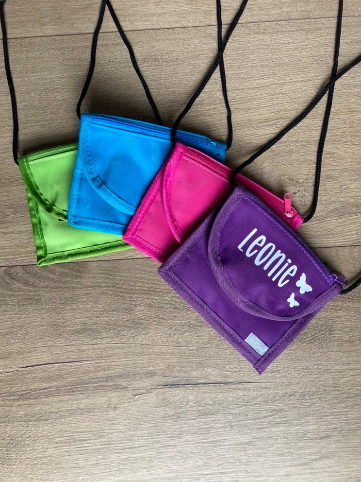 LIUYIDM Kinder Brustbeutel - Regenbogen Geldbörse Mit Schlüsselanhänger Zum Umhängen