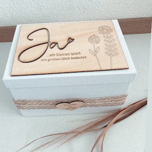 Hochzeitsgeschenk Box mit Name, individuell bedruckt, Hochzeitsbox,  Geschenkidee, Holzbox graviert, Dekobox, Holzkiste als Geschenk, Braut