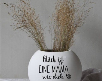 Aufkleber für Vase, Muttertagsgeschenk, Muttertag, Geschenkidee, Übertopf, Vase mit Spruch, beste Mama, Geschenk für die Mama oder Oma