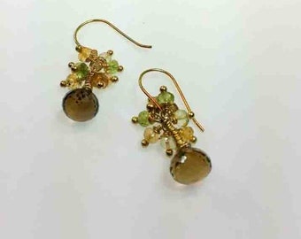 Beer Quartz Earrings