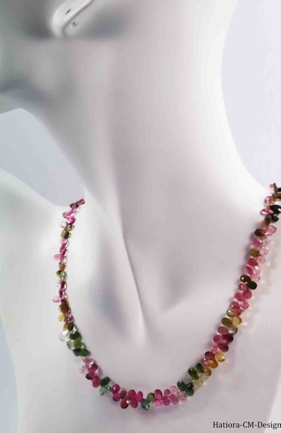 Tourmaline necklace with 24K Gold Vermeil closure