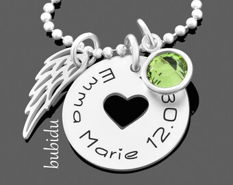 Herz Flugel Halskette Etsy