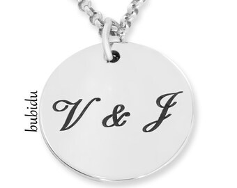 Namenskette Initialen Damenschmuck 925 Silber Halskette Damen Schmuck mit Gravur Silberschmuck Geschenk Freundin Silberkette personalisiert