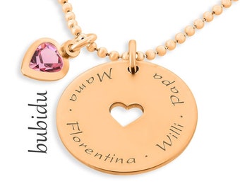 Kette Mit Gravur, Namenskette Rosegold, Familie