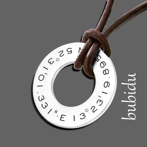Name necklace leather man jewelry coordinates men's chain jewelry for men ring pendant solid leather chain pendant engraving personalizable