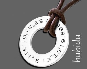 Name necklace leather man jewelry coordinates men's chain jewelry for men ring pendant solid leather chain pendant engraving personalizable