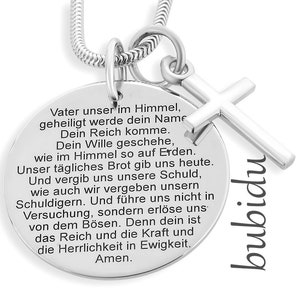 Taufschmuck Vater Unser Taufkette Silber Kreuz Bild 1