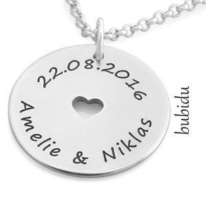 Name Necklace Silver, Jewelry Engraving, Gift Love image 1