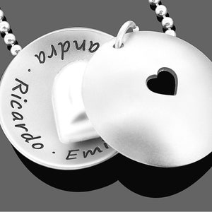 Medallion chain engraving name necklace heart 925 sterling silver jewelry women silver jewelry with name hearts necklace women&#39;s jewelry heart medallion